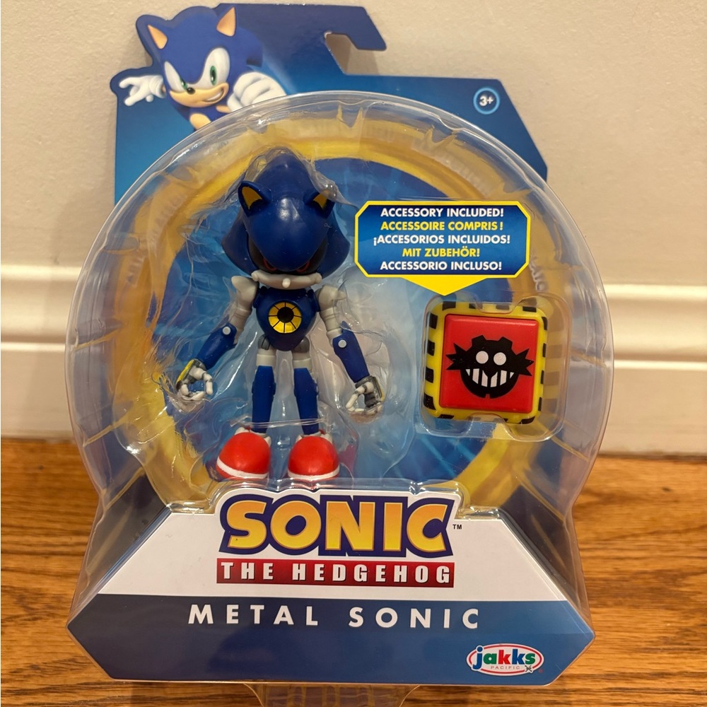 Jakks Pacific Sonic The Hedgehog METAL SONIC w/ Trap Spring 4" Action Figure NEW